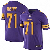 Nike Men & Women & Youth Vikings 71 Riley Reiff Purple Color Rush Limited Jersey,baseball caps,new era cap wholesale,wholesale hats